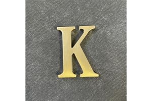 BWRMHME Letras inglesas de latón macizo de 2.6 pulgadas, adorno de letras del alfabeto de metal, letras y números autoadhesivos de pared, señalización de dirección de casa, números de puerta, accesorios de