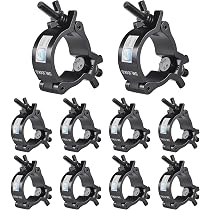 Pinces Truss Clamp Forreen - Lot De 8, Alliage Aluminium, Support 100kg, Pour Éclairage Scène 48-51mm