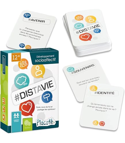 Sweetalgi Jeu Des Émotions – 120 Cartes Illustrées + Socle En Bois – Découverte Des Sentiments Pour Enfants Dès 5 Ans