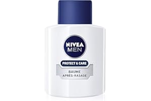 NIVEA MEN Protect & Care Baume Après-Rasage Hydratant (1 x 100 ml), Soin Après-Rasage enrichi en Vitamine E & Aloe Vera, Soin visage pour homme apaisant