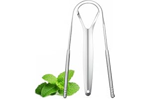 Beverly Healthcare Tongue Scraper - 1 U & 1 Y-Shaped Tongue Cleaner, Improve Taste and Oral Health, Fresh Breath, Metal Tongue scrapers for Adults & Kids for Fresh Breath & Healthy Mouth