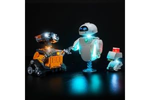 BrickBling Zestaw świateł LED kompatybilny z Lego 43279 WALL-E i EVE (nie jest to model), zestaw oświetleniowy kompatybilny z Lego WALL-E i EVE kreatywna zabawka