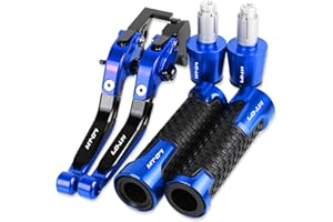 YXSM pour Yamaha MT07 MT-07 MT 07 2014-2021 Moto CNC Accessoires Frein Leviers d'embrayage Guidon Réglable Pliant Extensible avec Logo (Couleur : Bleu)