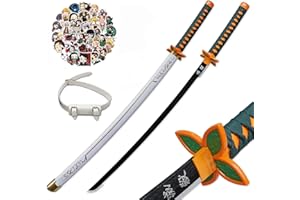 KHHK 31Inch Demon Swords Katana Anime Sword Samurai Tanjiro Cosplay Handmade Props Japanese Katana Handmade Abs Sheath Knife For Slayer Lovers Halloween Props sword (Kochou Shinobu)