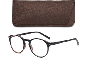 VEVESMUNDO Anti Blaulicht Lesebrillen Computer Damen Herren Federscharnier Klar Groß Runde Retro Vintage Vollrandbrille Lesehilfe Sehhilfe Blaulichtfilter Brille