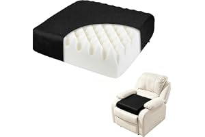 Jinfanshurich sittdyna för seniorer 51 x 51 cm, tjockt skumsittupphöjning, äggformat sittstöd för fåtölj, soffa, stol och rullstol, extra stor komfortdyna för bekvämt sittande