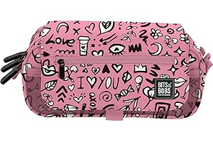 Grafoplas - Estuche Escolar Tres Compartimentos con Solapa, bits&Bobs