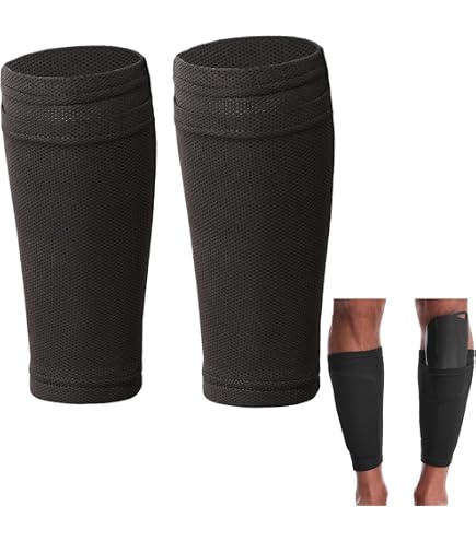 2 Paires De Chaussettes De Football Avec Poche Protège-Tibias - Respirantes - Enfants Et Adultes