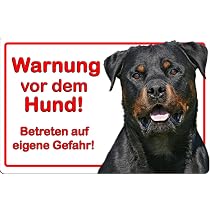 Nanyuk Rottweiler Warnschild - Metall, 30,5x20 Cm, Aluminium 0,5 Mm - Hundeschild Für Grundstück