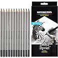 Dyvicl Art Sketching Pencils Set - 12 Pieces Drawing Pencils 10B, 8B, 6B, 5B, 4B, 3B, 2B, B, HB, 2H, 4H, 6H Graphite Pencils 