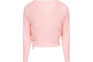 IEFIEL Chaqueta de Ballet Mujer Cárdigan Elegante de Fiesta Suéter Suave Manga Larga para Vestido de Danza Ballet Maillot Camiseta de Punto Jersey Tops de Danza d