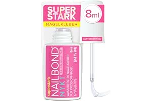‎NYK1 NYK1 NailBond Nagelkleber Für Kunstnägel Extra Stark (8ml) Pinsel On Nagelkleber Für Tips, Press On Nails Und Acrylnägel Nagel Kleber - Nagelkleber Für Eingerissene Nägel Anti-Pilz Nail Glue