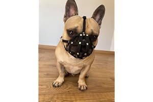 L&J Pets Uk Maulkorb für Französische Bulldogge Frenchies und andere ähnliche Schnauzen kurze Schnauze (FB1, Schwarz)