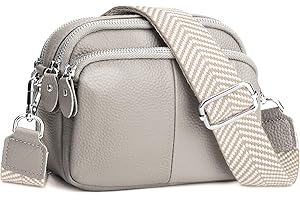 befen Crossbody Bag damska torba na ramię z prawdziwej skóry, mała damska torebka na telefon komórkowy do zawieszenia, nowoczesna torebka z szerokim paskiem na ramię, do pracy, na zakupy, podróże