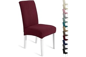 Ystyle Fundas Sillas de Comedor Pack 6 Extensible, Fundas Sillas Elástico Universal Ajustables, Súper Suave Cómodo Antiarañazos para Banquetes Hogar Restaurante Hotel, Burdeos