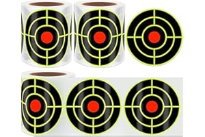 LZMDISU 200 Pcs Shooting Targets Stickers, 3 Inch Fluorescent Yellow Impact Paper Targets, Self-Adhesive Targets for Indoor or Outdoor Archery Practice Training