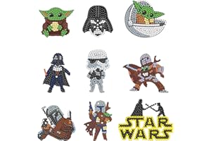 WOPIN 9 Pièces Kit d'autocollants de peinture diamant Galaxy Wars,ZHULIA Diamond Painting 5D Diamant Peinture Mosaïque Autocollant Art Kits,pour enfants, adultes et débutants