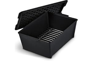 Enders® SWITCH GRID Dutch Oven, Rib Roaster, Schmortopf mit Deckel, 5,5 Liter, eckig, massives emailliertes Gusseisen, inkl. Rib Rack, schwarz #7795