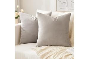 Slozzi 2er Set Samt Kissenbezüge Haushalt Dekokissen Dekorative Kissenhülle Weich Sofakissen für Sofa Schlafzimmer Wohnzimmer 50x50 cm Heart Wood