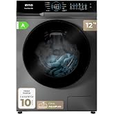 EVVO Washing Machine Front Loading 12 kg Supernova with Inverter Motor | Steam Function, Quick Program and Touch Panel