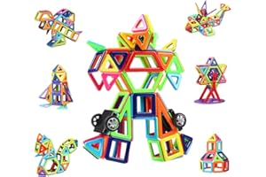 HappyGoo Magnetic Building Blocks 108Pcs Magnetic Tiles, Magnatiles Set for 3 4 5 6 7 8 Year Old Kids Boys Girls, Construction Blocks Educational Toy Christmas Birthday Gifts