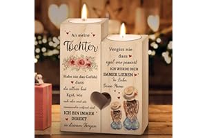 NIYEWSOR Tochter Geschenke von Mama, Kerzenständer Geschenk für Tochters, Mutter Tochter Geschenke, Geburtstagsgeschenk für Tochters, 18 Geburtstag Mädchen