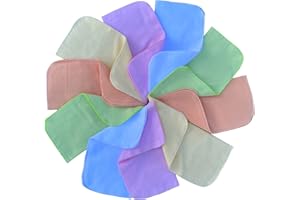 Babymajawelt® Molton Flanell Waschlappen, Kosmetiktücher 25x25-10er SUPER SOFT … (Mädchen bunt)