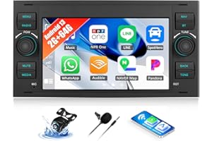 SIXWIN Android Car Radio for Ford Transit Fiesta Focus Galaxy Mondeo Fusion Kuga C-Max S-Max Connect 7 inch Touch Screen CarPlay Android Auto Mirror Link Bluetooth GPS Navigation WiFi FM Backup Camera