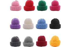 Niuhong 24 Pcs Mini Cappello Bottiglia Vino Decorazione Maglia Topper Ornamenti Cappelli Partito Miniatura Peluche Cappello Artigianato Natale Lavorato Decorazioni Natalizie Forniture Artigianali