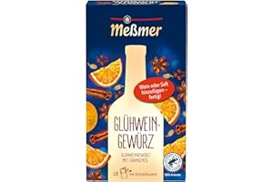 ‎MEßMER Meßmer Glühweingewürz | Für Wein oder Saft | 18 Teebeutel | Glutenfrei | Laktosefrei | Vegan
