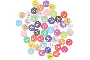 Tissting 50 Stück Nummernschilder, Runde Bienenstock Markierungsetiketten aus Kunststoff mit Loch für Lmkerei Etiketten, Viehzucht Etiketten(50-100)