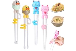 BEKKLPOU 4 Paia Bacchette Da Allenamento, Bacchette Cinesi Bacchette Per Principianti Per Bacchette Per Animali Bacchette Ausiliarie Bacchette Sushi, Facile Da Tenere e Riutilizzabile