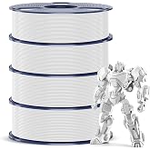 SUNLU 4kg PETG Filament Pack, 1kg per Spool, 4 Rolls, White*4 | 4 Pack, Unsurpassed Durability and Flexibility, High Strength