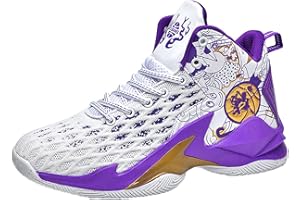 PENXZT Wysokie buty do koszykówki Męskie modne sportowe buty sportowe Lekkie, wygodne na zewnątrz Dla dzieci unisex i nastolatków