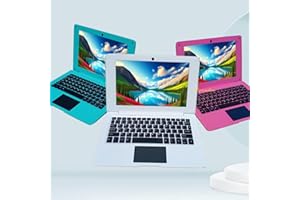 BIGMACHINE Laptop Computer Mini 10 Inch Quad Core Powered by Android 12 Netbook 64GB Small Computer with WiFi Webcam Bluetooth,Charger Mouse Included,Suitable for Children and Students, 4 Color Options (White)