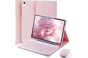 MicroTunk Per iPad A16 11/10 Generazioner Cover con Italiano Tastiera (QWERTY) - 10.9/11 Pollici iPad 10a 2022 / 11a 2025 Keyboard Bluetooth Mouse Coperchio Protettivo con Scanalatura Portapenna Case