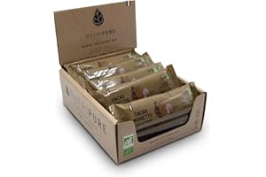 Nutripure | Raw Barre Bio | Barre Protéinée Cacao Noisette | Vegan et Bio | Riche en Dattes, Beurre de Cacao et Fruits Secs | Snack Sain et Gourmand Sans Conservateur | Pack de 20 | Fabriqué en France
