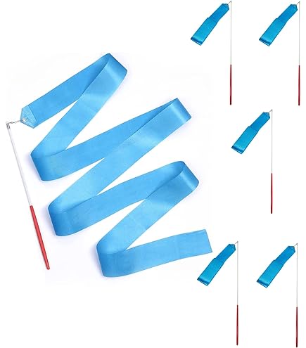 4er Set Rhythmische Tanzbänder Mit Stäben - Gymnastikbänder Regenbogen Für Kinder & Künstlerisches Tanzen