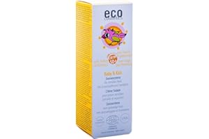 eco cosmetics Baby Sonnencreme LSF50+, wasserfest, vegan, ohne Mikroplastik, Naturkosmetik für Gesicht und Körper, 1 x 50ml