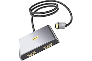 UANTIN USB C to Dual HDMI Adapter,4K 60Hz Dual Monitor Adapter,Type C to HDMI Splitter for 2 Monitors Extended Display [Thunderbolt 3/4 Compatible] with MacBook Pro/Air,Dell,Lenovo,Thinkpad,Surface
