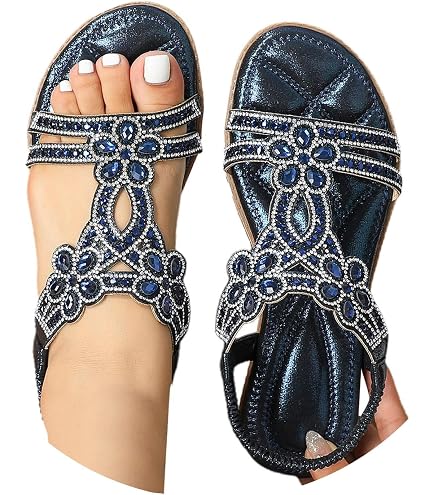 Morbuy Eleganti Sandali da Donna, Comode Scarpe Basse Estive Moda