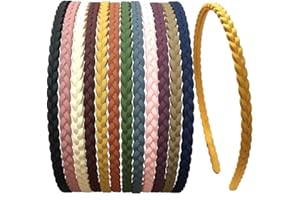 SHSHbuy Bandeau Peigne De Dents,10 Pièces Bandeaux Unis En Plastique Serre-Tête Cheveux Avec Dent,Élastique Antidérapant,Unisexe Bandeau Bricolage pour Femmes Filles