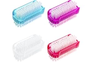 zoerbufan 4 Pezzi Spazzola Per Unghie, Spazzola Per La Pulizia, Lavaggio Di Mani Spazzolino per Uomini e Donne per Dita e Unghie Pulitore Pennelli(4 Color)