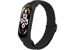 Oumida Cinturino Elastico per Xiaomi Mi Band 7 /Mi Band 6 /Mi Band 5 /Mi Band 4, Regolabile Cinturini Intrecciato in Tessuto Nylon Braccialetti Sport Compatibilità con Mi Band 7