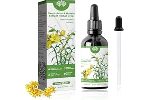 THRIVINGAURA Clearbreath Dendrobium & Mullein Extract Drops, Powerful Lung Support, Clean Respiratory Tracts, Herbal Care Essence (30ml 1pcs) + One Dropper