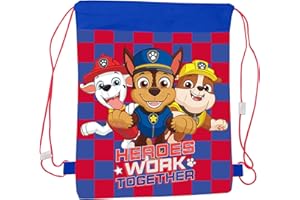 CHARACTEROUTLET Paw Patrol Heroes Work Together Children's Character Pull String School Gym Shoe Swim P.E. Bag
