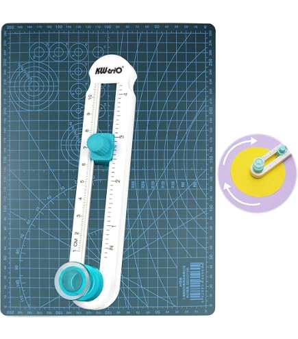 Coupe-Cercle Rotatif Bewudy - 3 Lames Remplaçables - Diamètre 10-32 Cm - Pour Loisirs Créatifs Et Scrapbooking