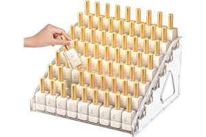 Omevett 7 Tier Nail Polish Stand Nail Polish Rack, Clear Acrylic Nail Polish Display Nail Varnish Stand For Essential Oil, Perfume, Lipstick Paint Organiser (31 * 30 * 18.5cm)