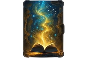 SGKITM Coque Kobo Clara HD 2018 Etui Cuir Silicone Flip 360° Automatique Veille ou Réveil Magnétique Case Airbag Antichoc Nuage Mer Feuille Fleur Etanche Housse pour Kobo Clara 2018 HD Écran 6" (8)