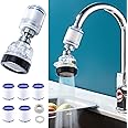 Parlberd Faucet Water Filter, 360° Rotating Faucet Water Filter, with 3 Water Outlet Modes, Faucet Water Filter for Kitchen Sink Removes Chlorine Fluoride Heavy Metals Hard Water for Bathroom